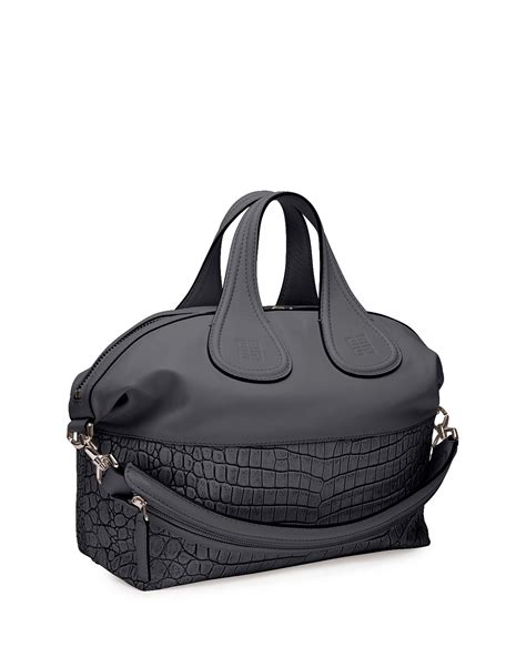 givenchy nightingale medium measurements|GIVENCHY Calfskin Crocodile Embossed Medium .